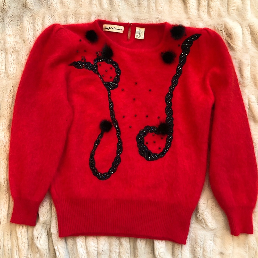 Vintage Women’s Festive Sweater | “Right Fashion”Size: M.